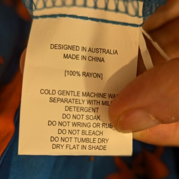 Anthropology ABEL THE LABEL Charlotte Floral Boho Halter Blue Long Maxi Dress L - Picture 8 of 10